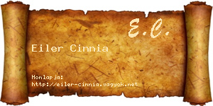 Eiler Cinnia névjegykártya